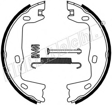 fri.tech. 1073.159K Brake Shoe Set, parking brake